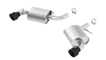 borla 16 - 22 chevy camaro ss v8 at/mt atak rear section exhaust w/o npp valves ceramic black 11923cb - image