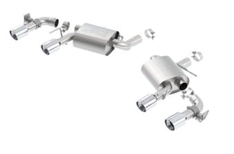 borla 16 chevy camaro ss 6.2l w/ dual npp s-type quad rd rl tips dual exit rear section exhaust 11924 - image