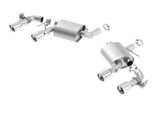 borla 16 chevy camaro ss 6.2l w/ dual npp atak quad rd rl tips dual exit rear section exhaust 11925 - image