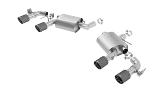 borla 16 - 22 chevy camaro v8 ss at/mt atak rear section exhaust with dual mode valves 11925cf - image