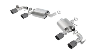borla 16 - 22 chevy camaro ss v8 at/mt atak rear section exhaust with dual mode valves 11925cfba - image