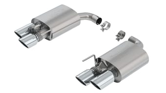 borla 18 - 22 ford mustang gt 5.0l at/mt 2.5in s-type exhaust w/ valves (rear section only) 11951 - image