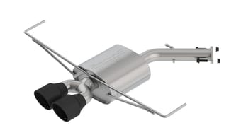 borla 19 - 22 hyundai veloster 1.6l fwd s-type exhaust (rear section only) w/ ceramic black tips 11959cb - image