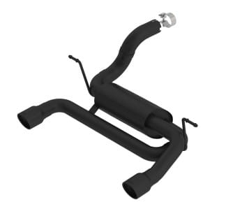 borla 18-19 jeep wrangler jl/jlu 2.0l 4cyl 2dr/4dr axle back exhaust atak w/ 2.5in tips - black 11964cb - image