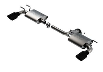 borla 19-21 mazda 3 hatchback 2.0/2.5l na s-type axle-back black chrome tips 11970bc - image