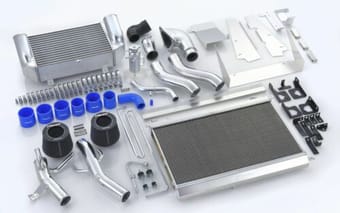 greddy 92-02 mazda rx-7 fd3s ver. 2 t-19 v-mount full intercooler kit 12040704 - image