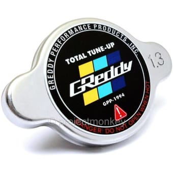 greddy type-s 1.3 radiator cap most nissan / subaru / mazda / mitsubishi / some toyota - black 13911002 - image