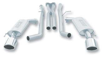 borla 05-06 pontiac gto coupe 2dr 6.0l 8cyl at/mt 4spd/6spd rwd ss catback exhaust w/ inxin pipe 140165 - image