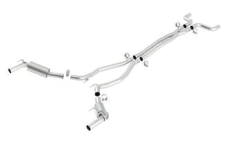 borla 2010 camaro 6.2l v8 s type catback exhaust w/o tips works w/ factory ground affects package on 140330 - image