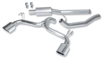 borla 09-15 mitsubishi lancer ralliart 2.0l 4cyl mt 6spd awd catback exhaust 140334 - image