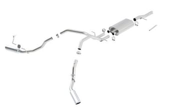 borla 09-12 chevrolet silverado / 09-12 gmc sierra 1500 wt/sle/lt 4.8l/5.3l/6.0l ss catback exhaust 140342 - image