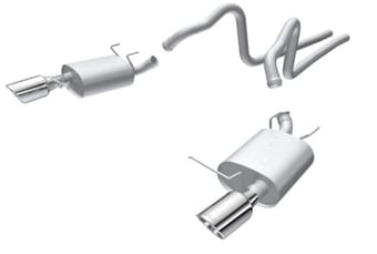borla 2011 ford mustang 3.7l 6cyl 6spd rwd ss s-type catback exhaust 140375 - image