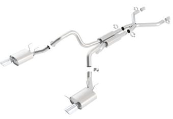 borla 11-12 ford mustang gt/shelby gt500 5.0l/5.45l 8cyl ss catback exhaust + inxin pipe 140389 - image