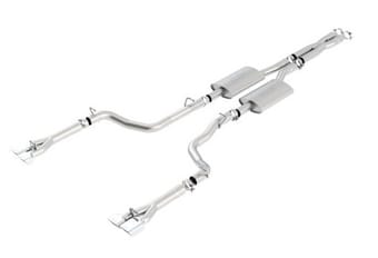 borla 11-12 dodge challenger srt8 coupe 6.4l 8cyl 5spd/6spd rwd s-type catback exhaust w/ x-pipe 140435 - image