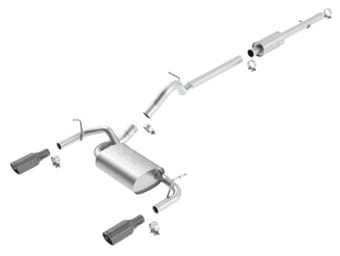 borla 12-16 jeep wrangler 3.6l at/mt 4dr 4wd s sq rl ac sr 2.5in 2in tip 3.5inx3.28in black chrome 140459bc - image