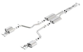 borla 11-14 dodge challenger 3.6l at/mt rwd 2dr single split rear exit rectangle tip catback exhaust 140482 - image