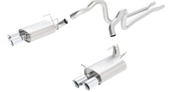 borla 13-14 ford mustang shelby gt500 coupe 2dr 5.8l 8cyl mt 6spd rwd atak ss catback exhaust 140501 - image