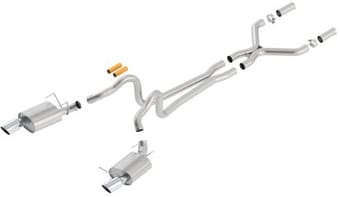 borla 13-14 mustang gt/boss 302 5.0l v8 rwd single split rear exit atak catback exhaust 140516 - image