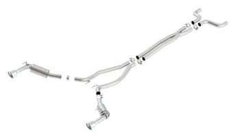 borla 14-15 chevy camaro ss 6.2l v8 single split rear exit s-type catback exhaust 140530 - image