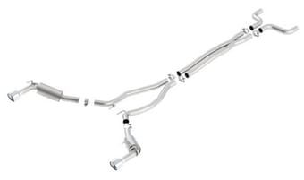 borla 14-15 chevy camaro ss 6.2l v8 single split rear exit atak catback exhaust 140532 - image