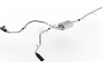 borla 14-18 chevrolet silverado 1500 at/mt 4dr ss s-type catback exhaust black chrome tip 140545bc - image