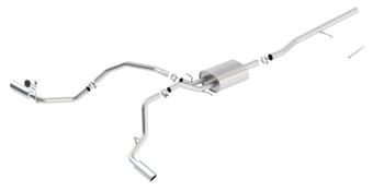 borla 14 silv/sierra c/b exh atak 1500 5.3l v8 at/mt 2&4wd ext cab split side exit 140546 - image