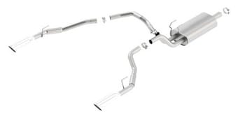 borla cat-back touring 09-15 ram 1500 5.7l ec sb truck single spilt rear exit through bumper 140552 - image