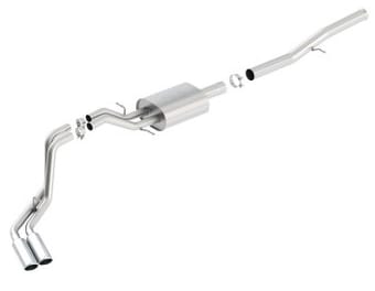 borla 14 silv/sierra 1500 ec std/cc short 143.5in wb atak dual rolled side exit cat-back exhaust 140577 - image