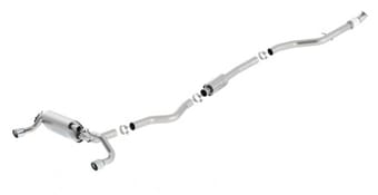 borla 13-16 bmw 335i / 435i atak cat back ss 3.0in, 2.25in 3.5in tip single rolled 140580 - image