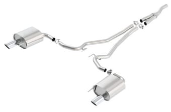 borla s type cat back 15-17 ford mustang 2.3l ecoboost mt/at 2.25in pipe 4in tip 140584 - image