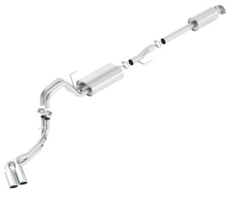 borla 15-16 ford f-150 3.5l ecoboost ext. cab std. bed catback exhaust touring truck side exit 140617 - image