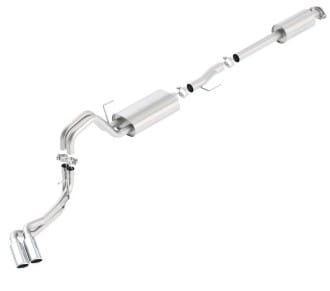 borla 15-16 ford f-150 3.5l ecoboost ext. cab std. bed catback exhaust s-type truck side exit 140618 - image