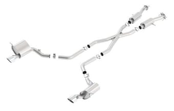 borla 2015 jeep grand cherokee srt8 s-type dual round rolled exit catback exhaust 140632 - image