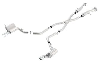 borla 2015 jeep grand cherokee srt8 atak dual round rolled exit catback exhaust 140633 - image