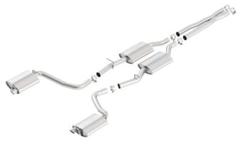borla 15-16 dodge charger r/t 5.7l no tip use factory valence single split rear exit s-type exhaust 140636 - image