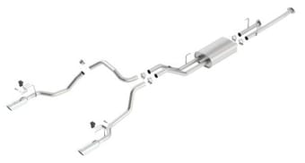 borla 14-15 toyota tundra 4.6l/5.7l crew max sb dc sb touring cat back exhaust dual split rear exit 140638 - image