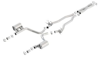 borla 2015 dodge challenger srt/392 hemi 6.4l v8 atak catback exhaust w/ valves factory bezel 140641 - image