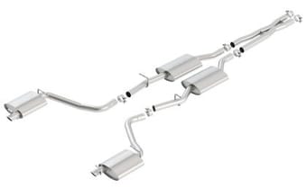 borla 2015 dodge challenger 3.6l v6 s-type catback exhaust no tips factory valance 140649 - image