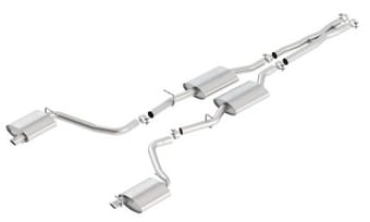 borla 2015 dodge challenger 3.6l v6 atak catback exhaust no tips factory valance 140650 - image