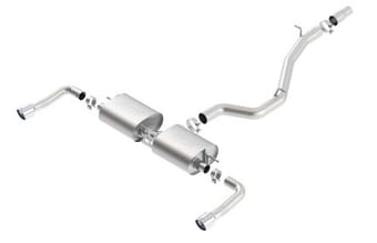borla 14-16 audi a3 quattro 2.0l turbo at/mt rwd 4dr s-type cat-back exhaust single split rear exit 140682 - image