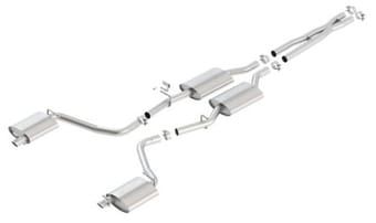 borla 15-16 dodge charger 3.6l v6 atak cat back exhaust (uses factory valence) 140686 - image