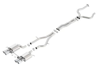 borla 2016 cadillac ats-v 3.6l twin turbo catback exhaust 4in tips dual split rear exit 140692 - image