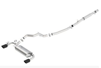 borla 16-17 ford focus rs catback exhaust s-type 3in - 2.25in pipe dia 4.0in tip 140702bc - image