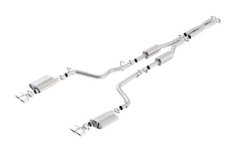 borla 09-14 dodge challenger r/t 5.7l rwd 2dr. 2.5in. atak cb exhaust - dual split rear exit 140708 - image
