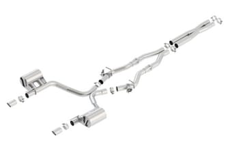 borla 2017 dodge charger r/t 5.7l atak catback exhaust w/o tips (w/mds valves only) 140723 - image