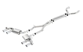 borla 2017+ chevy camaro zl1 6.2l s-type catback exhaust w/ dual split rear exit 140726 - image