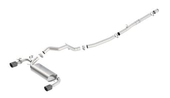 borla 16-17 focus rs turbocharged 2.3l single split exit atak catback exhaust 140730cfba - image