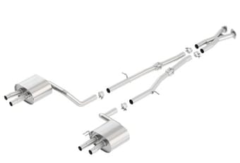 borla 2018 kia stinger 3.3l v6 turbo 2.25in pipe dia dual split rear exit s-type cat-back exhaust 140736 - image