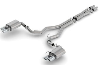 borla 2018 ford mustang gt 5.0l at/mt 3in s-type catback exhaust w/ valves 140742 - image