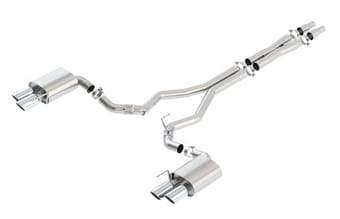 borla 2018 ford mustang gt 5.0l at/mt (w/o valves) atak 3in cat-back exhaust w/polished tips 140746 - image